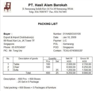 Packing List Ekspor Impor : Apa Itu Dan Penjelasannya